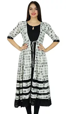 Bimba Womens 2 Piece Anarkali Kurta Indian Clothing Printed Rayon Kurti Designe • $56.09