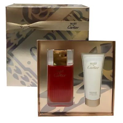 Must De Cartier By Cartier 2PC Set - 3.3 Fl Oz EDT + 3.3 Oz BodyLotion For Women • $92.95