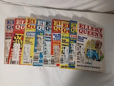 Vintage ELLERY QUEEN'S MYSTERY MAGAZINES - Lot Of 9 Issues Aug 1977 - April 1978 • $19.99