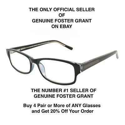 🔴Foster Grant James Multifocus Progressive Black Reading Glasses-PICK STRENGTH • $19.88