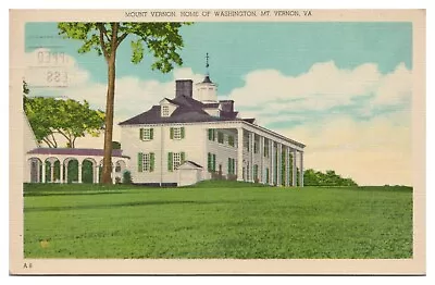 Mt. Vernon Virginia VA Vintage Postcard C1949 Mount Vernon Home Of Washington • $5.25
