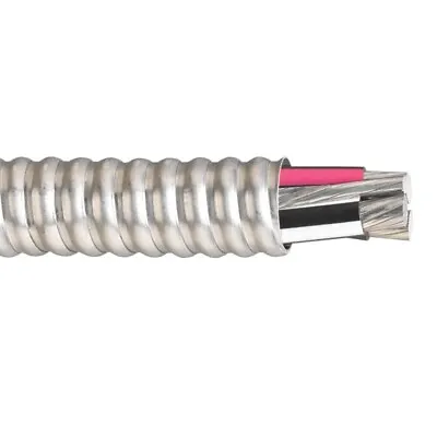 50' 6/4 Type MC Aluminum Conductor Interlocked Armor Metal Clad Cable 600V • $160