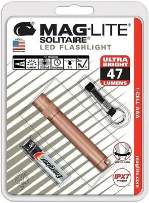 NEW Maglite LED Solitaire Rose Gold 1 Cell AAA Flashlight SJ3ASV6 • $21.99