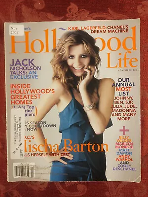 HOLLYWOOD LIFE November 2004 Mischa Barton Jack Nicholson Zooey Deschanel • $20.80