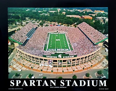 Michigan State Spartans Football SPARTAN STADIUM Aerial View 22x28 POSTER Print • $29.99