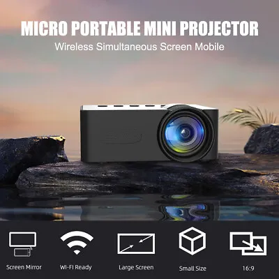 Mini Projector 3D LED Mini 1080P WiFi Video Home Theater Cinema For IOS Android • $36.99