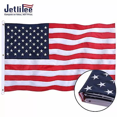 6X10ft American Flag US USA | EMBROIDERED Stars| Heavy Duty Nylon| UV Protected • $23.99