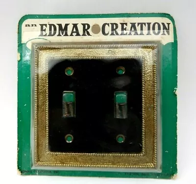 Vintage 1970's Edmar Creations Fancy Double Light Switch Outlet Wall Plate ~ New • $17.95