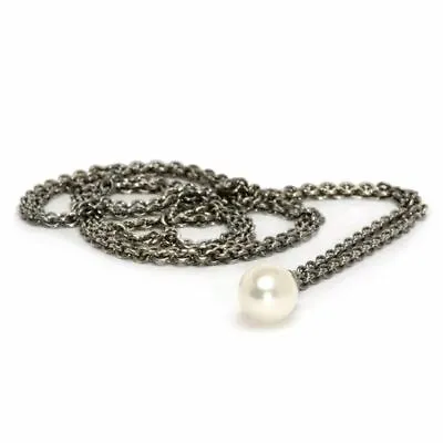 $80 • Buy Authentic Trollbeads Silver Fantasy Pearl Necklace 23.6  54060