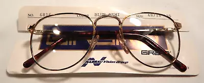 Vintage GIRARD 6816 Blue Demi 48/18 P3 Made In Italy Eyeglass Frame NOS #149 • $9.99