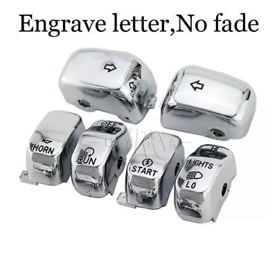 $13.20 • Buy 6pcs Hand Control Switch Housing Button Cap For Harley Sportster Dyna Softail XL