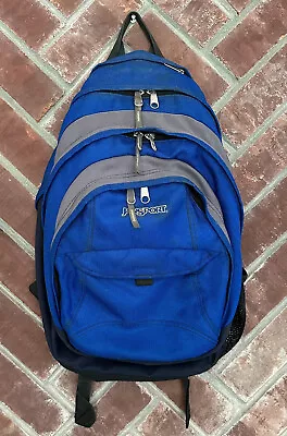 Jansport  School Bookbag Backpack Blue Mesh Drink Holder READ • $20