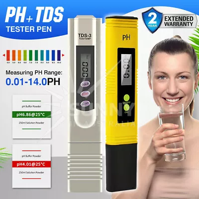 PH TDS Digital Meter Tester Pen Water Pool Hydroponics Monitor Aquarium Test AU • $6.55