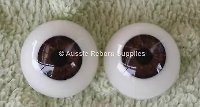 26mm Brown Round Acrylic Eyes Reborn Baby Doll Making Supplies Toddler • $11.60