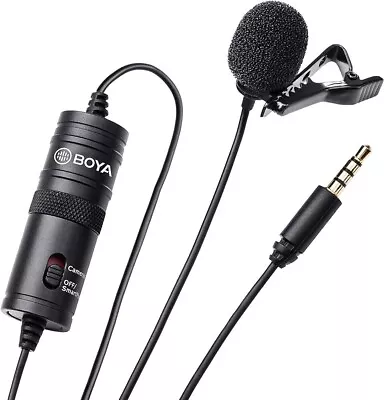 BOYA BY-M1 3.5 Mm Lavalier Microphone For Smartphone And Canon/Nikon Camera -... • £5