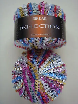 £1 • Buy Sirdar REFLECTION, 25g Ball. Knitting & Crochet Yarn. Fashion Feather Effect