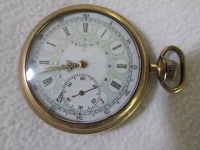 Vintage ELGIN 17 Jewel Pocket Watch 19793397 Double Roller PARTS Or REPAIR • $51