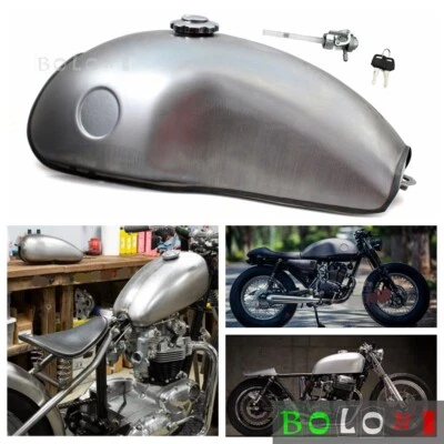$231.99 • Buy For Honda CG125 Suzuki GN125 GN250 Motorcycle Cafe Racer Fuel Gas Tank 2.4Gallon