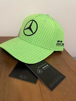 Mercedes AMG Petronas F1 Lewis Hamiilton Driver Baseball Cap Neon Neon Green • £7