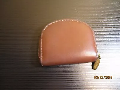 Longaberger Brown Leather Coin Purse • $5