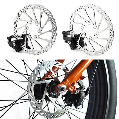 Bike Disc Brake Front & Rear Disc 160 Mm Rotor Brake Kit For Mountain Bicycle • $19.99