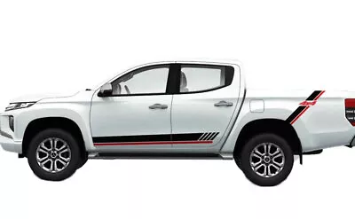 Graphic Side Door Stripe Sticker Kit For Mitsubishi L200 Triton Trunk Bed Decals • $65.79