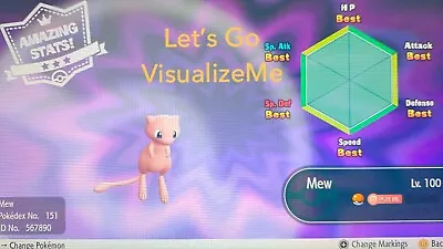 Pokemon Let’s Go Pikachu & Eevee - Event Mew 6IV/Max/AV - FAST DELIVERY • $1