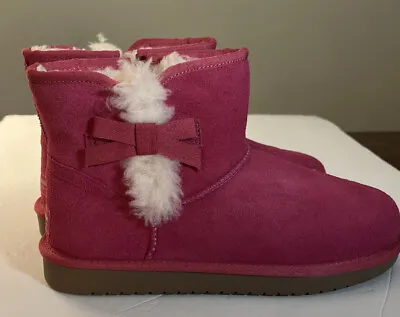 Koolaburra By Ugg Kids Victoria Mini Boots 1117810k Size 5 Raspberry/ Authentic • $14.99