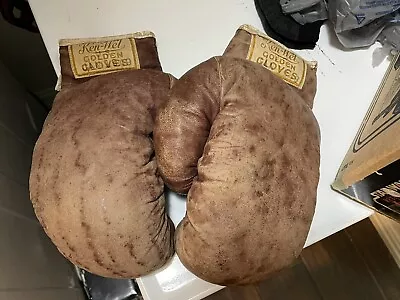 Vintage Boxing Gloves Ken-Wel Golden Gloves 203-10 U.S. Jan. 1949 • $99.99