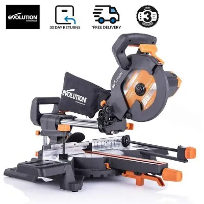 Evolution R210SMS-300+ Sliding Mitre Saw With TCT Multi-Material Cutting Blade • £174.99