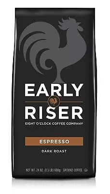 Early Riser ESPRESSO Ground Coffee Large 22 Oz. (8 O'Clock)  2024-2025 • $18.99