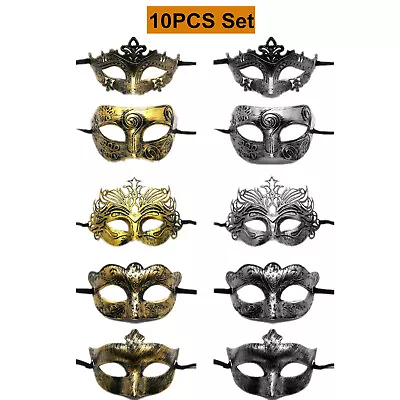 2-10PCS Set Venetian Masquerade Mask Party Prom Mardi Gras Halloween Costume • $10.99