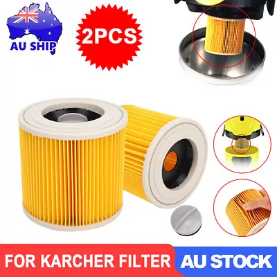 2Pcs Cartridge For Karcher Filter WD WV2 WD3 Series Wet&Dry Vac Vacuum Cleaners • $18.25
