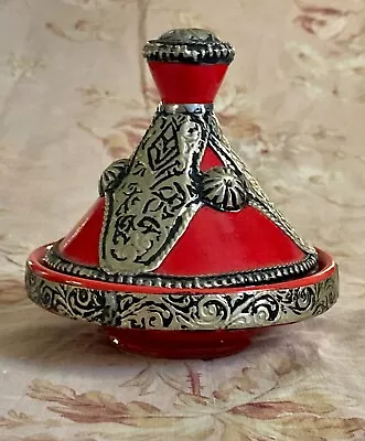 Sm  Moroccan Toy Decorative Red Tagine Pot  Play Dinette  Artisanal Pottery • $21