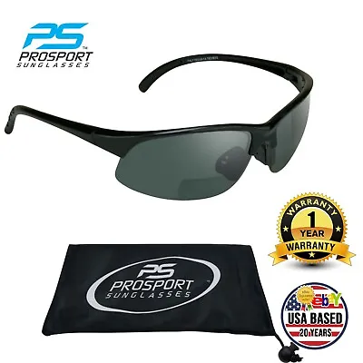 Bifocal Sunglass Sun Reader Glasses Sport Dark Grey Lens Cycling Motorcycle • $12.92
