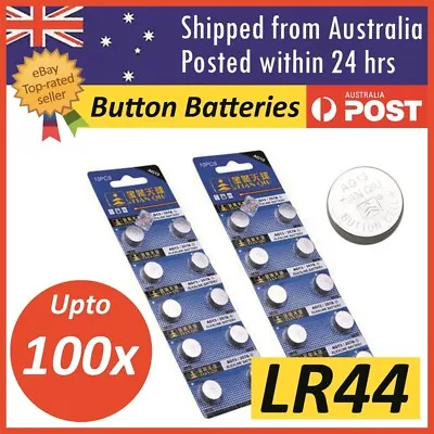 LR44 Batteries Genuine AG13 A76 675 1166A L1154 Alkaline Button Battery 1.5V • $38.99