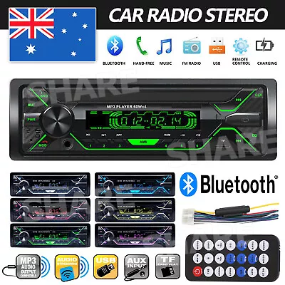 Car Stereo Audio Radio Bluetooth USB In-dash MP3 Player Head Unit NON-CD 1 DIN • $25.95