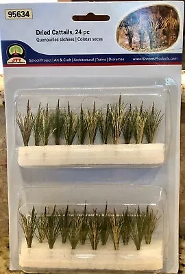 Jtt Scenery 95634 Dried Cattails  O-scale 1 1/2  High  24 Per Package  Jtt95634 • $8.75