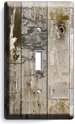 Rustic Aged Driftwood Style Light Switch Outlet Wall Plate Country Home Hd Decor • $17.99