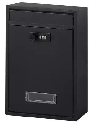 Mailbox With Lock Key Drop Box Cash Money Safe Mail Security Wall Mount Outside • $31.99