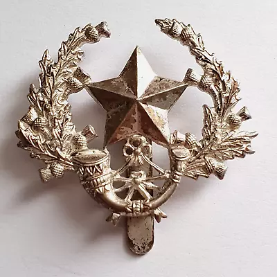 Cameronians Scottish Rifles Cast Cap Badge - Slider To Rear - Cast White Metal • £31.05