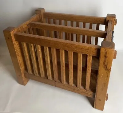 Solid Oak Mission Style Magazine Rack - Beautiful Heavy Oak • $149.99