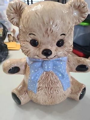 GORGEOUS!!! Country Teddy Bear Cookie Jar Ceramic VINTAGE Estate Sale • $28.95