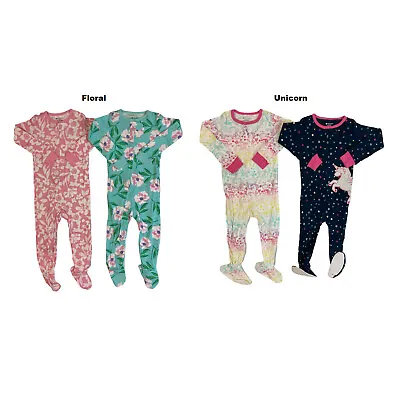 Member's Mark Baby Girl's Snug Fit 2-Pack Favorite Footed Pajamas • $12.98