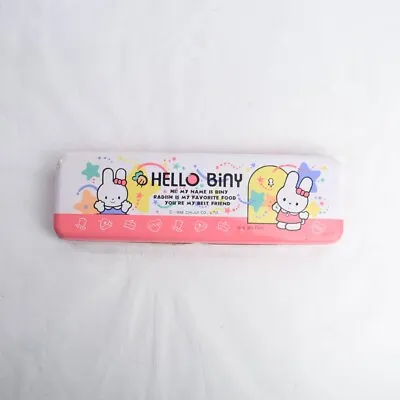 Hello Biny Vintage Tin Pencil Case Box Retro 1992 Bunny Rabbit Character • $39.99