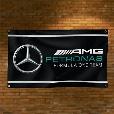 Mercedes Benz AMG Flag 3x5 Ft Petronas Formula One Team Man Cave Wall Banner • $14.95