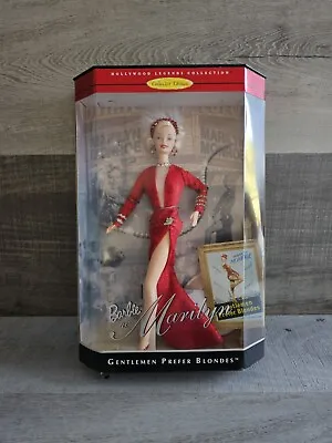 Barbie Doll  Marilyn Monroe Gentlemen Prefer Blondes 1997 Mattel 17452 Red Dress • $171.85