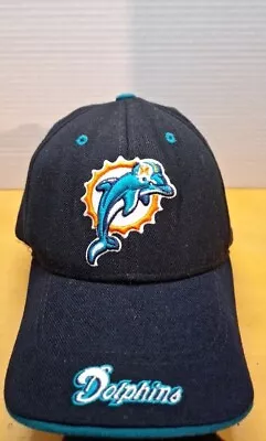 **Official NFL**Miami Dolphins Hat One Size Fits All Stretch Fitted Big Logo  • $24.87