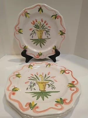 Bruce Stebner Handpainted Plates 9 1/4  (4) • $44.95