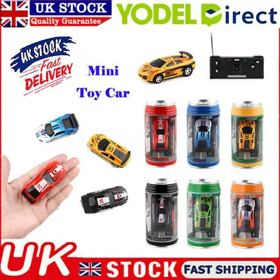 Coke Can Car Mini Speed RC Radio Remote Control Micro Racing Car Kids Toys Gifts • £8.95